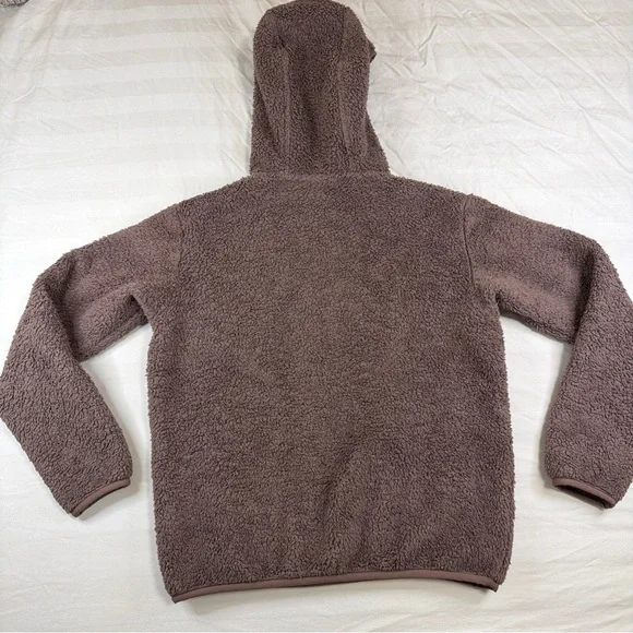 Patagonia Sherpa Fleece Hoodie Pullover Mens Small Brown 1/2 Zip - Picture 14 of 14